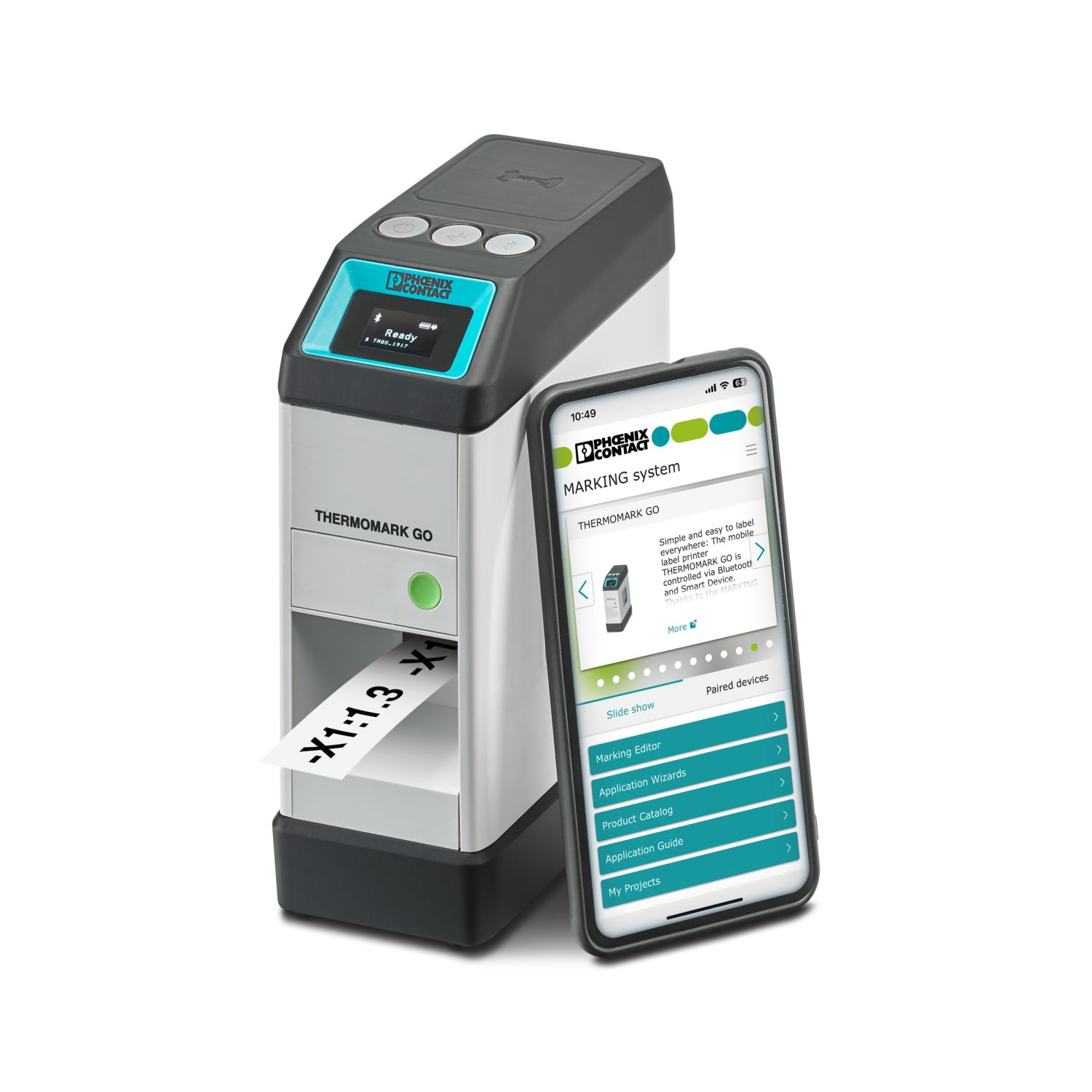 【お取り寄せ品】フエニックスコンタクト THERMOMARK GO モバイルプリンタ ※代引不可