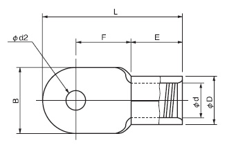 標準在庫品】ニチフ 150-16 裸圧着端子(R形) | 電設資材・制御機器 